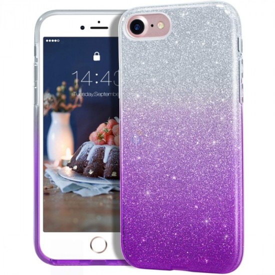 CAPA PREMIUM BLING SPARKLING PARA IPHONE 7/8 ROXO